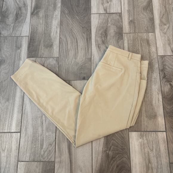 State and Liberty Tech Pants Mens 34 Beige Performance Stretch Activewear Chino - Picture 1 of 13